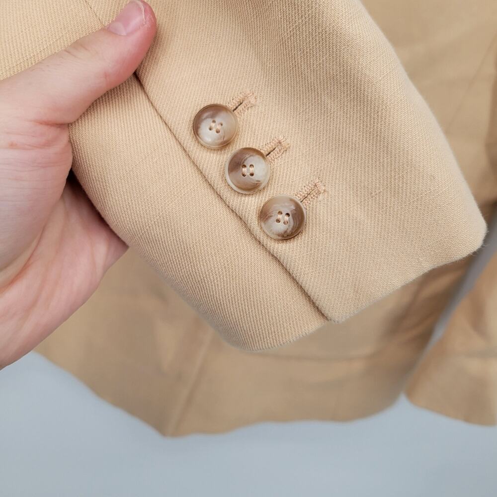 Sezane Paris Michele Jacket Blazer in a Pale Yellow Mottled Ecru Size 38 Medium - Picture 9 of 16